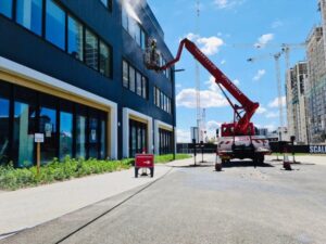 An example of commercial cleaning using cherry picker, by Home Statements