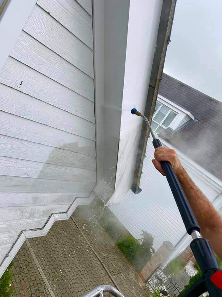 example of a hot water low pressure water roof and cladding clean in kings hill, Maidstone, by Home Statements