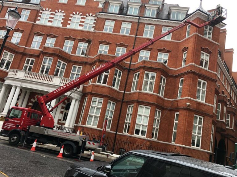 An example of a building clean using cherry picker, by Home Statements