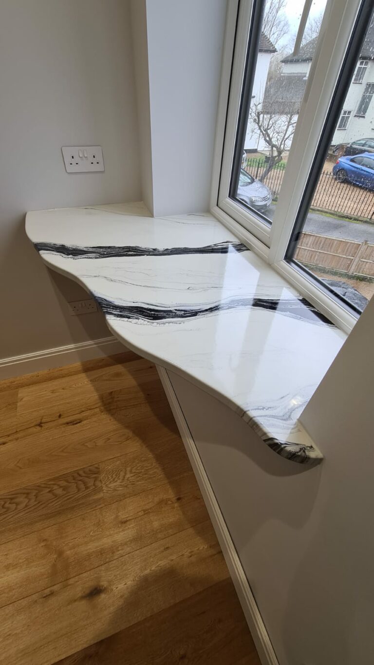 An example of an epoxy resin oversized window board by Home Statements