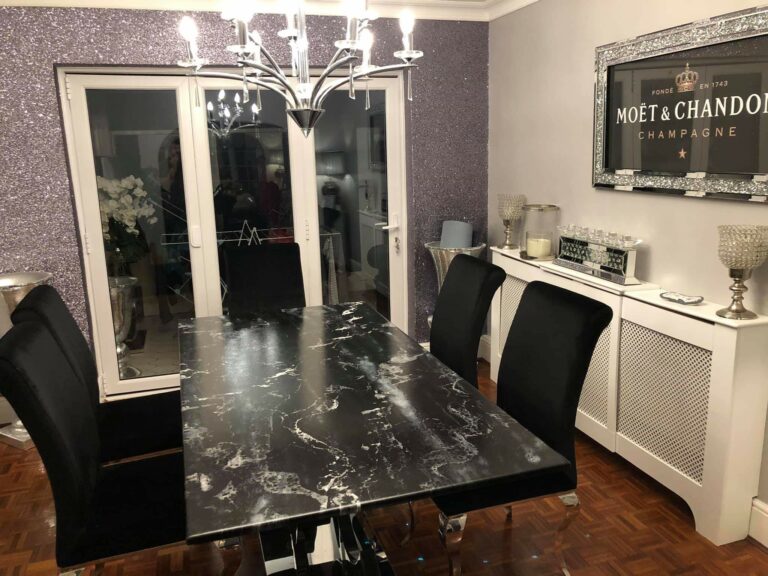 An example of an epoxy resin dining table in Bexleyheath, by Home Statements