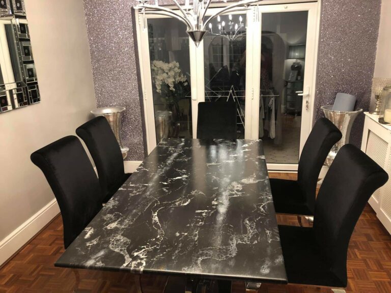 An example of an epoxy resin dining table in Bexleyheath, by Home Statements