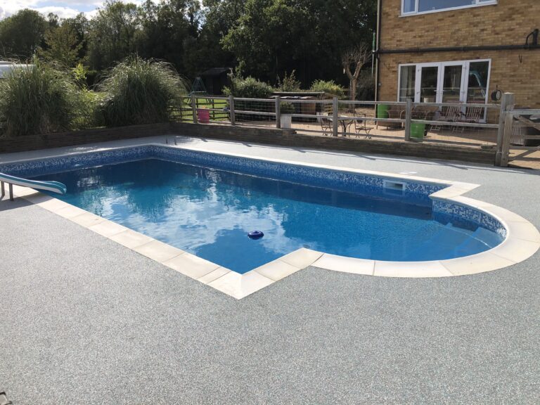An example of a resin bound swimming pool surround by Home Statements