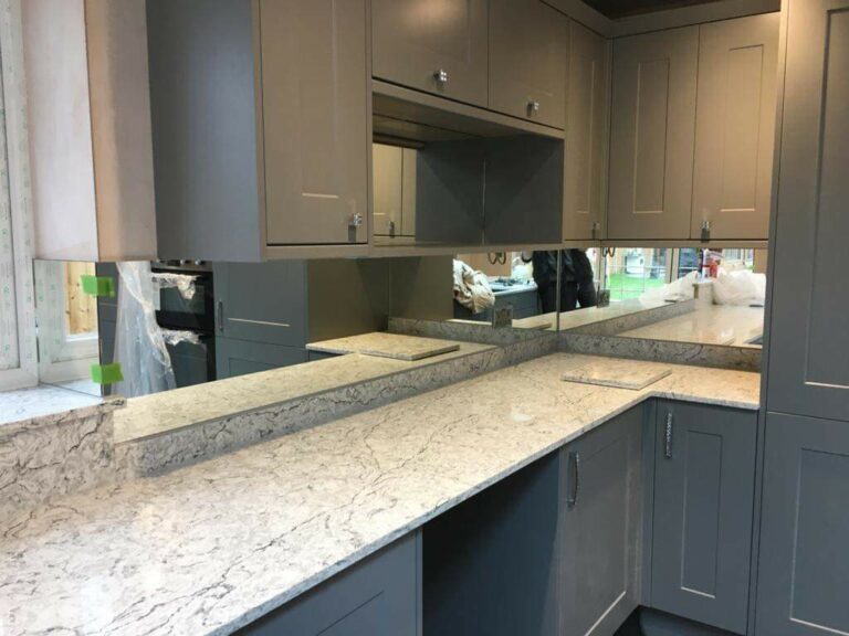 An example of kitchen mirrored glass kitchen splashbacks, Home Statements