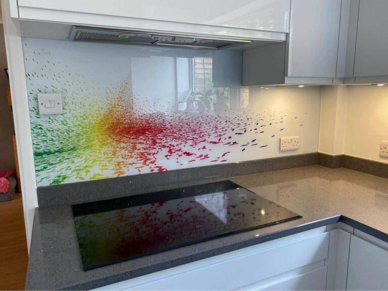 An example of vinyl printed kitchen glass splashbacks, Home Statements