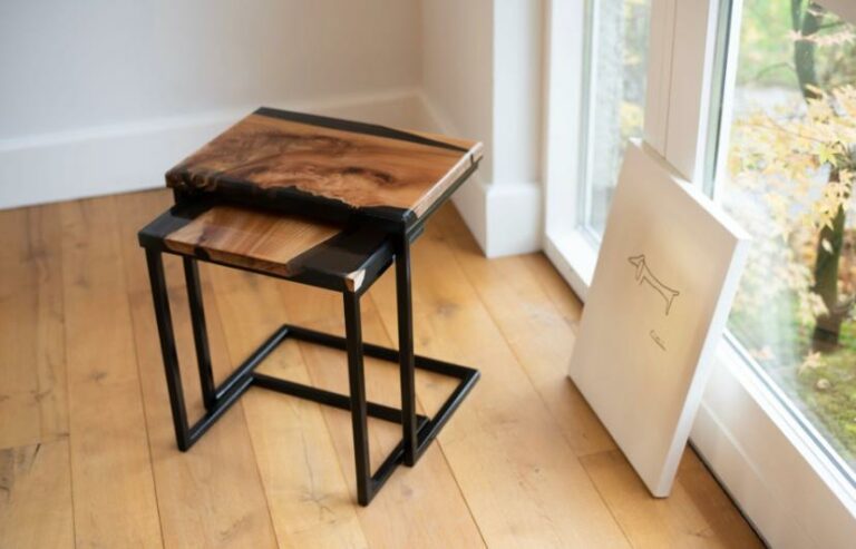 An example of epoxy resin river table in Kent, Home Statements