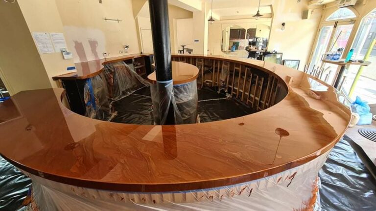 an example of an epoxy resin bar top in hastings, by Home Statements