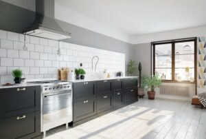 Example of a ceramic tile splashback wall in a kitchen, Home Statements