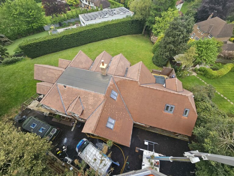 An example of roof cleaning in Oxted and Surrey by Home Statements Ltd