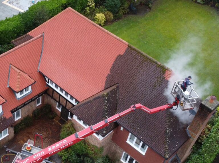 an example of a roof clean